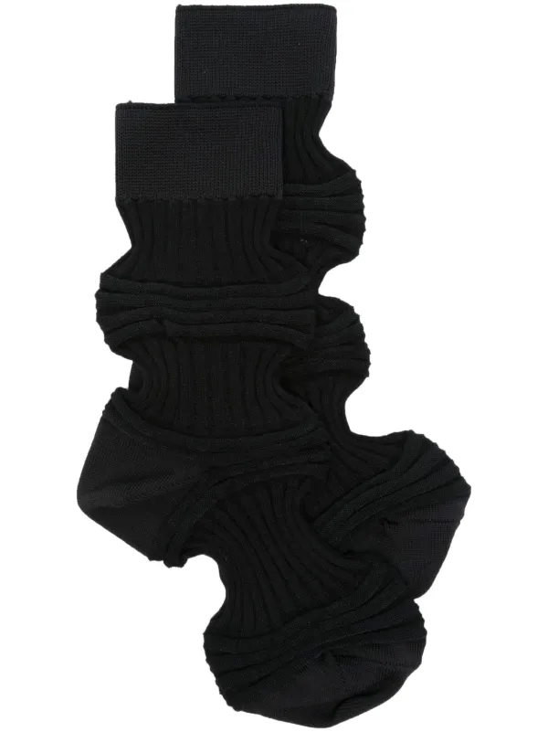 CFCL Garter Rib Socks | Black | FARFETCH