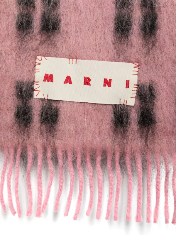 Marni ロゴパッチ スカーフ | ピンク | FARFETCH JP