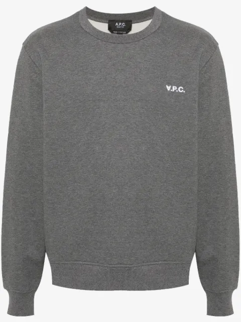 A.P.C. flocked-logo sweatshirt
