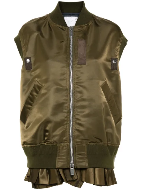 sacai twill gilet