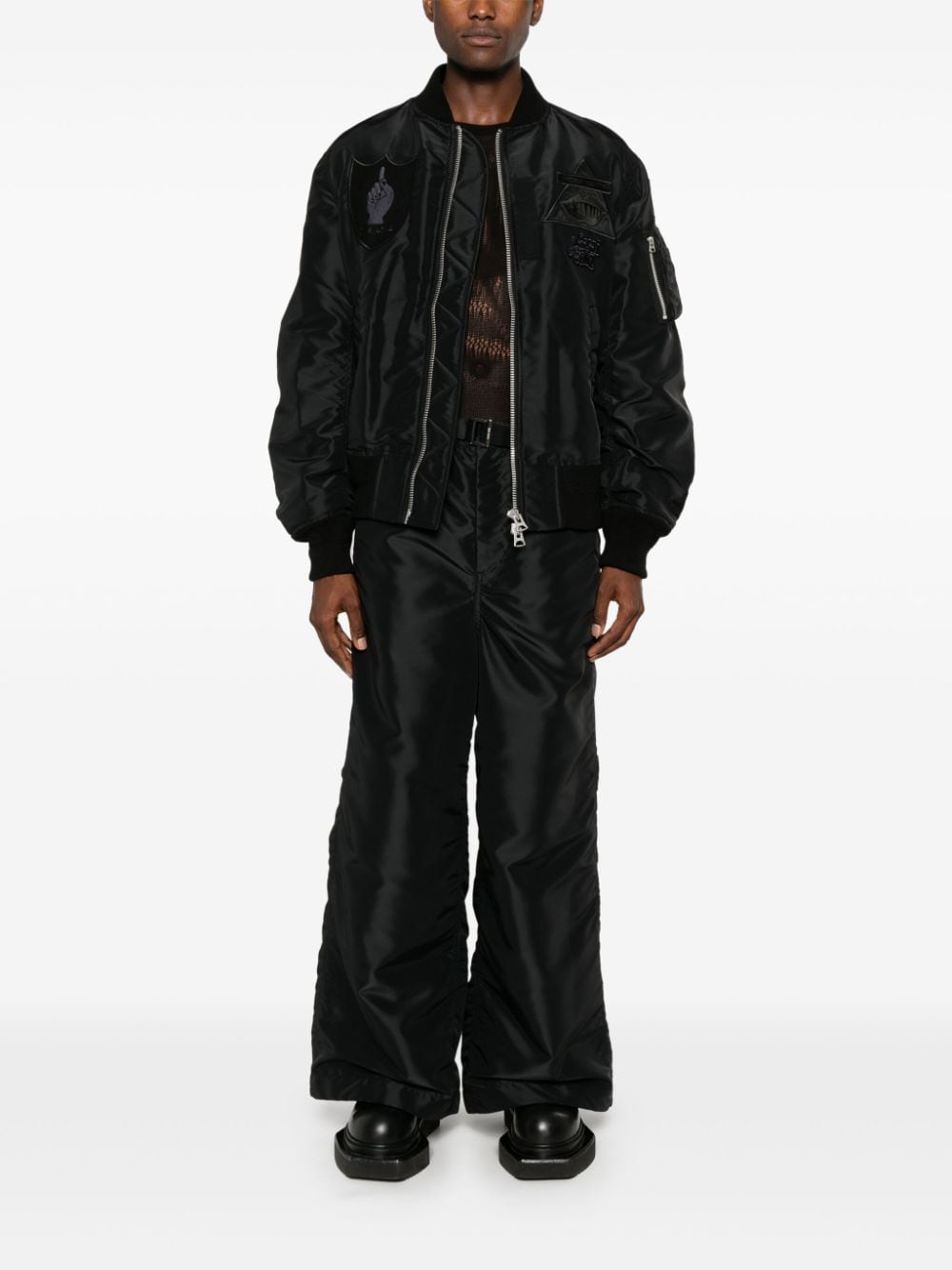 sacai Gonz bomber jacket - Zwart