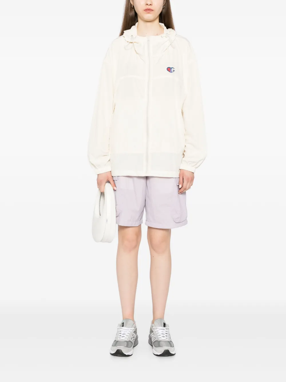 Shop Ground Zero Logo-print Lightweight Jacket In Neutrals