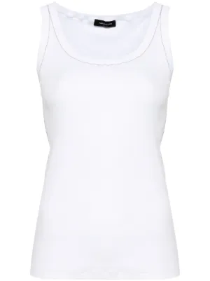 Fabiana Filippi White Jersey Tank Top