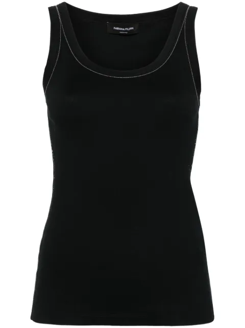 Fabiana Filippi chain-trim ribbed tank top