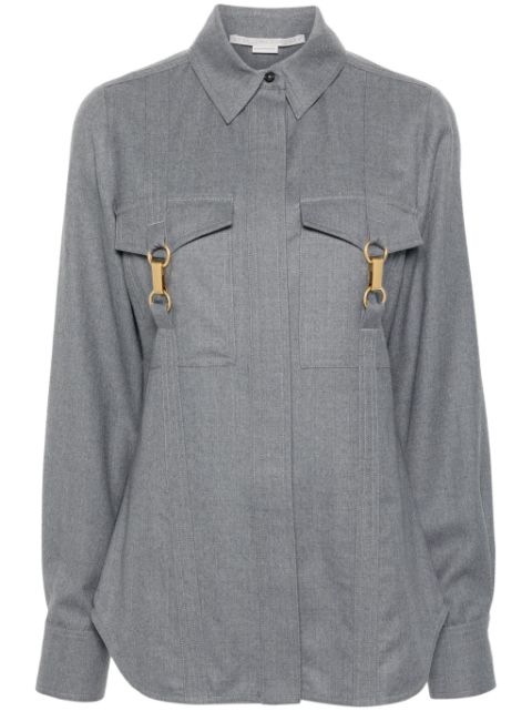 Stella McCartney clasp-embellished wool shirt Women