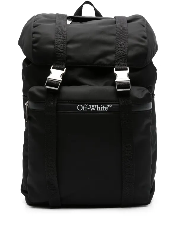 Off white logo backpack sale