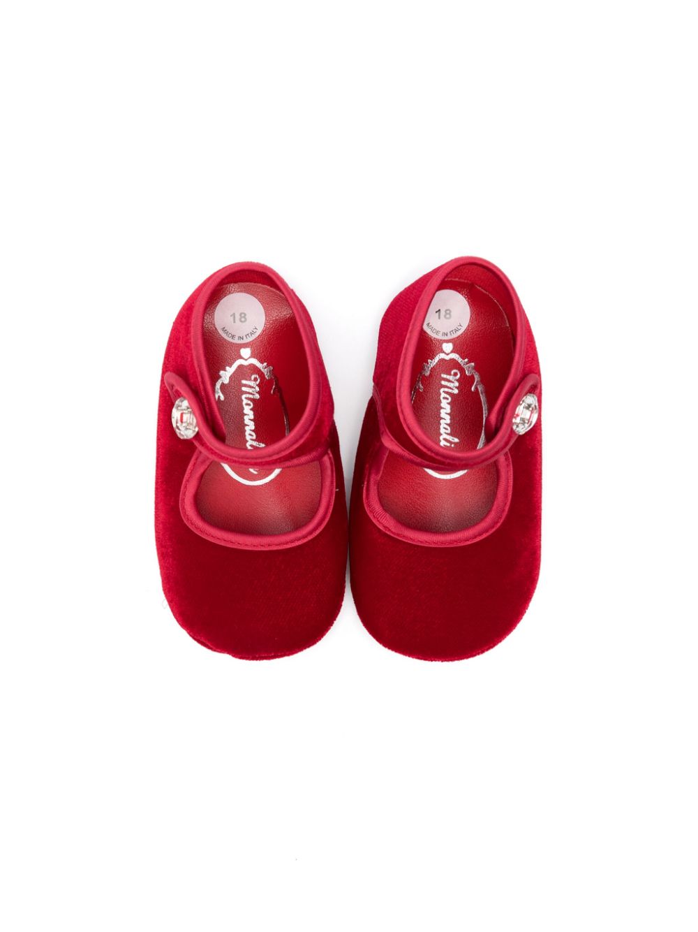 Monnalisa Fluwelen ballerina's Rood