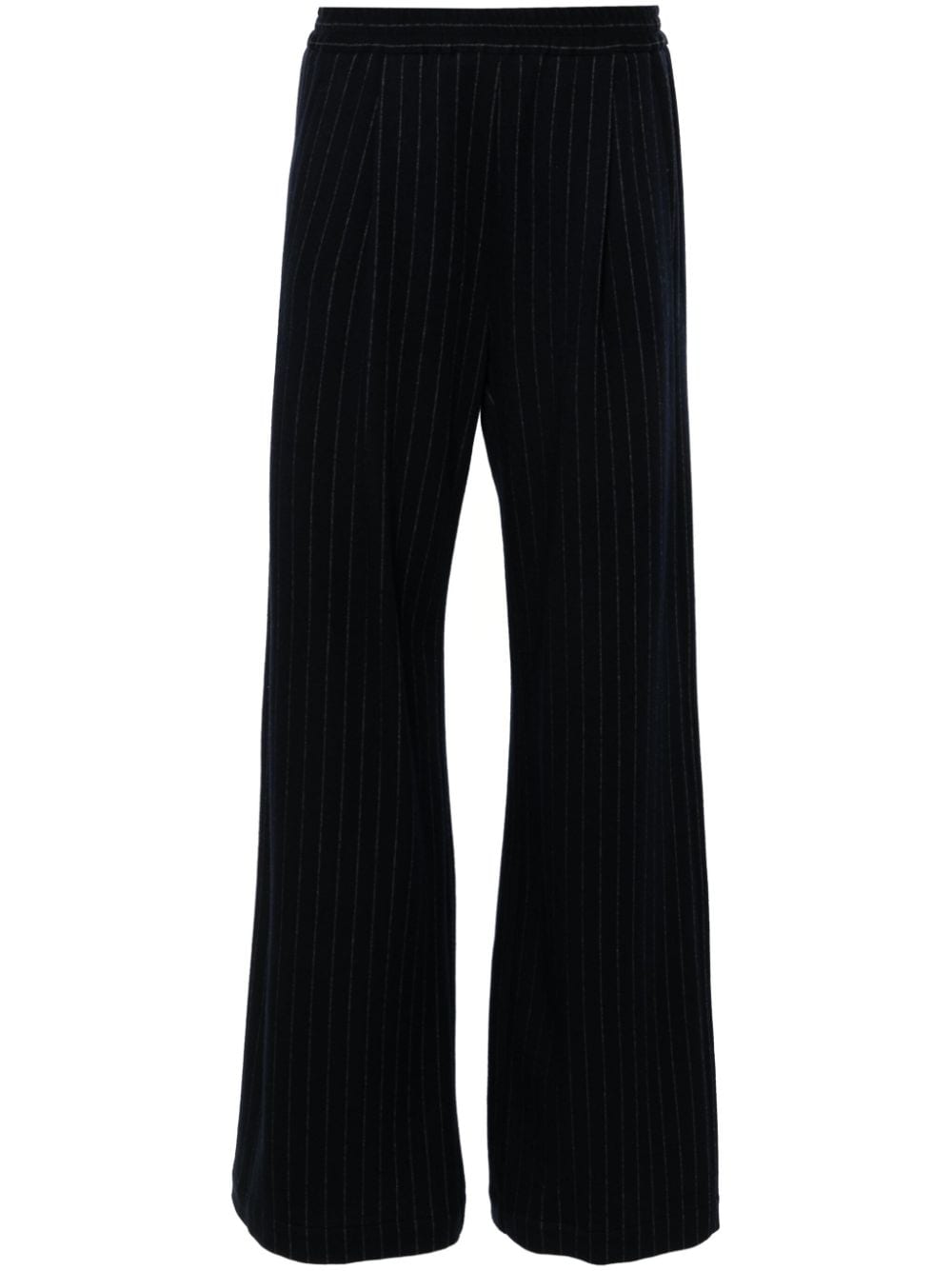 Odeeh Pinstriped Pleated Palazzo Pants In Blue