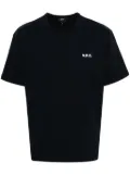 A.P.C. flocked-logo T-shirt - Blue