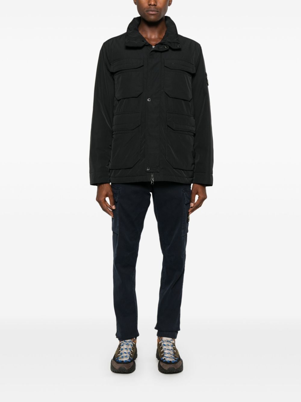 Stone Island Compass-badge puffer jacket - Zwart