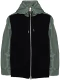 sacai panelled hoodie - Green