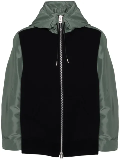 sacai panelled hoodie