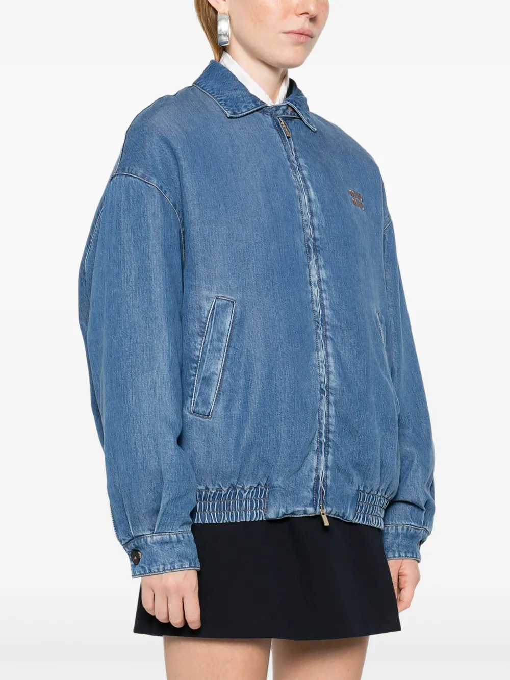 Miu Jack met geborduurd logo Blauw