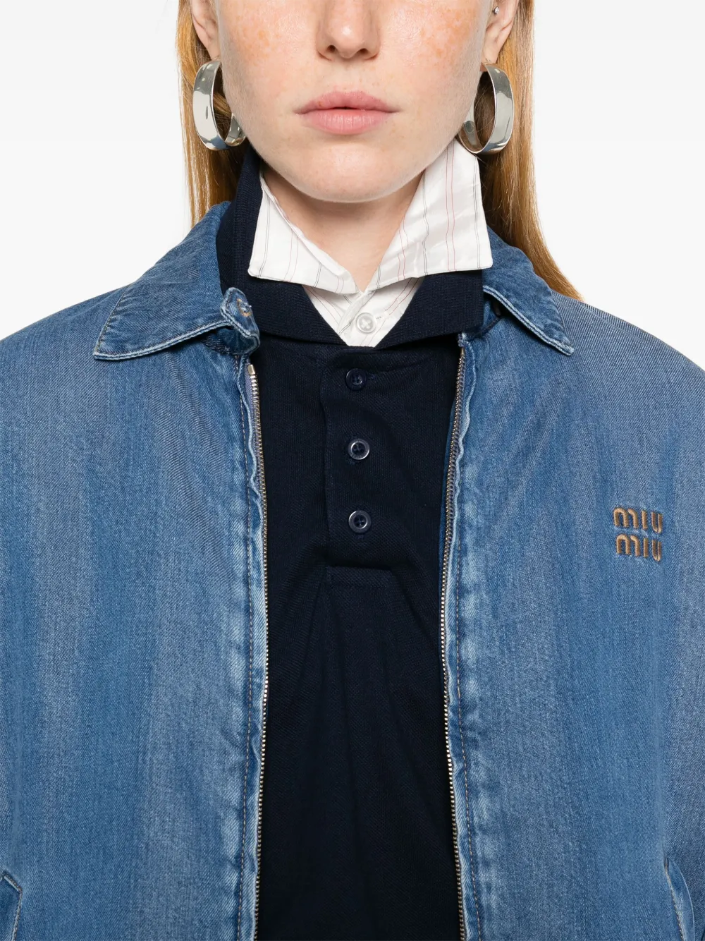 Miu Jack met geborduurd logo Blauw