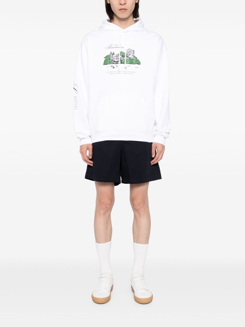 A.P.C. x JJJJound katoenen hoodie met grafische print - Wit