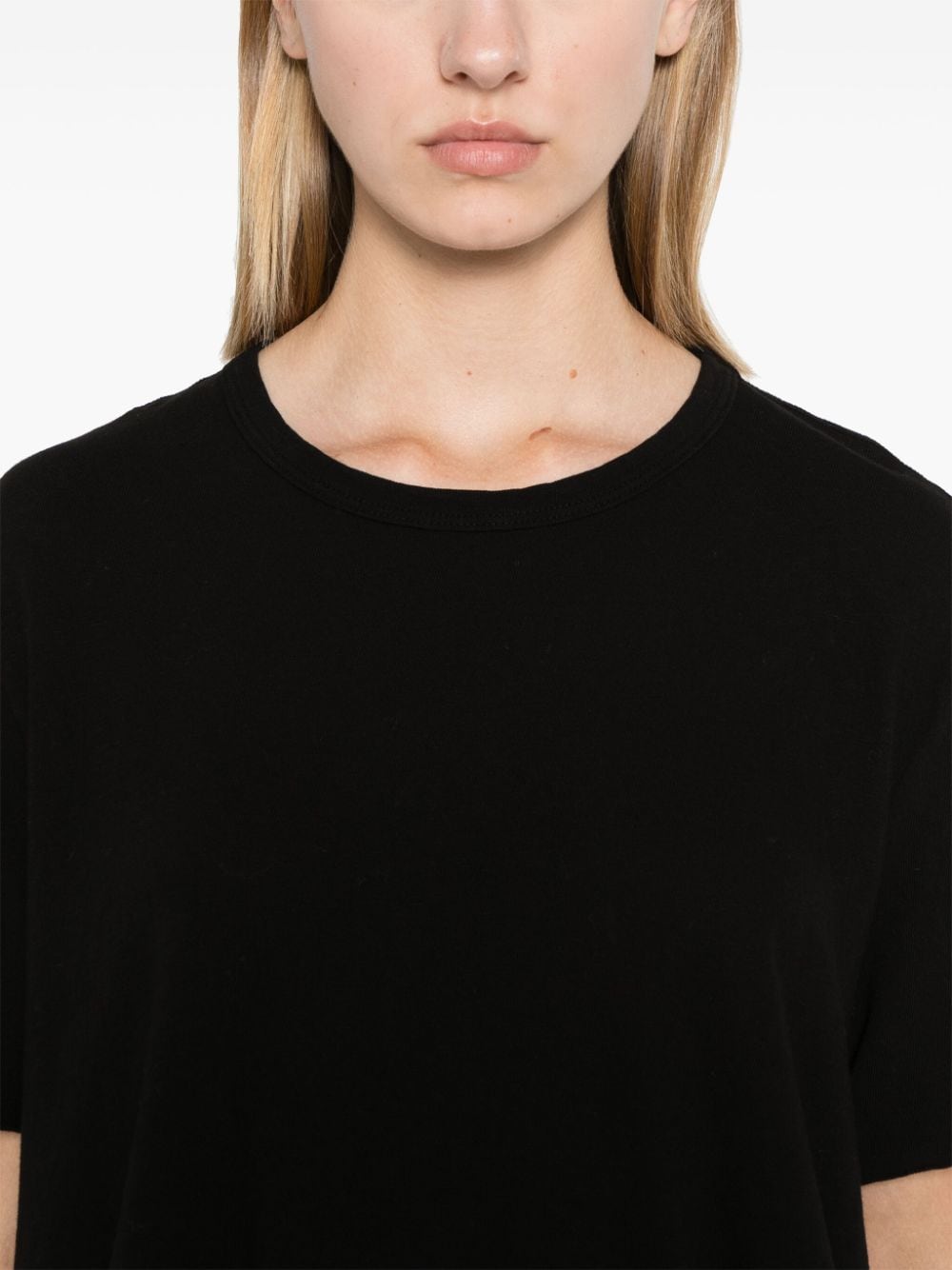 Shop James Perse Short-sleeve Cotton T-shirt In Black