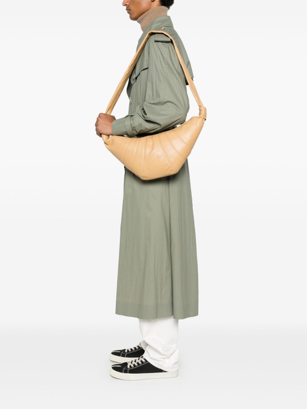 Shop Lemaire Medium Croissant Shoulder Bag In Brown