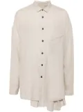 Ziggy Chen long-sleeves check shirt - Brown