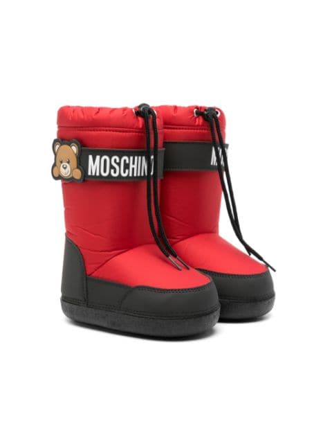 Moschino Kids Teddy Bear-patch snow boots