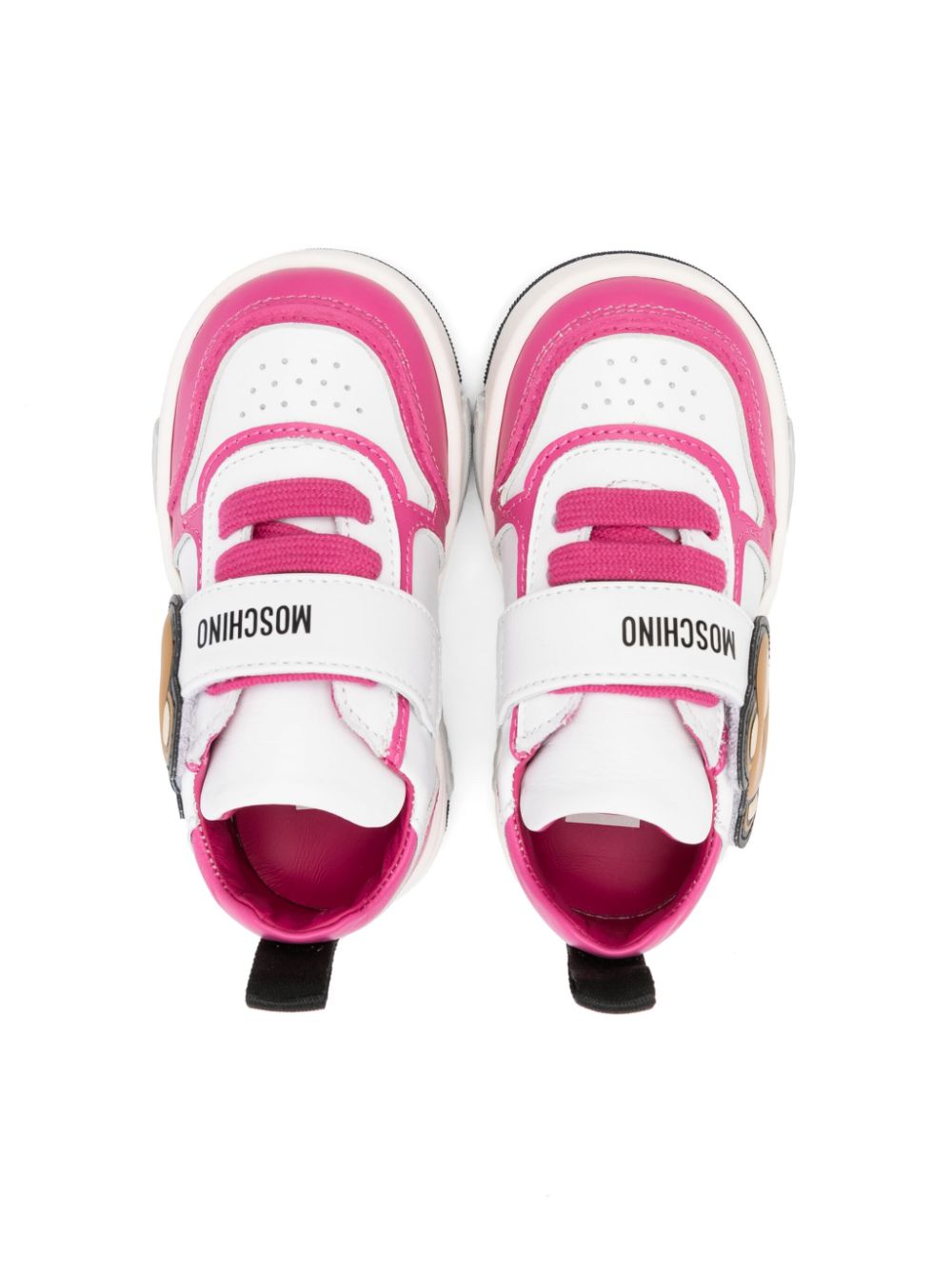 Moschino Kids Sneakers met teddybeerpatch Wit