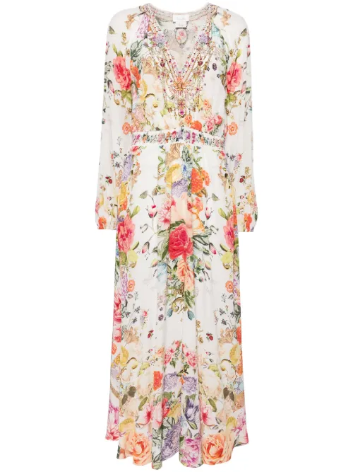 Robe longue Raglan à fleurs - Camilla - Modalova