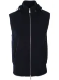 Eleventy full-zip hooded gilet - Blue