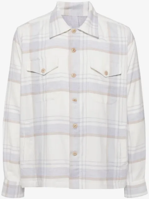 Eleventy checked cotton shirt