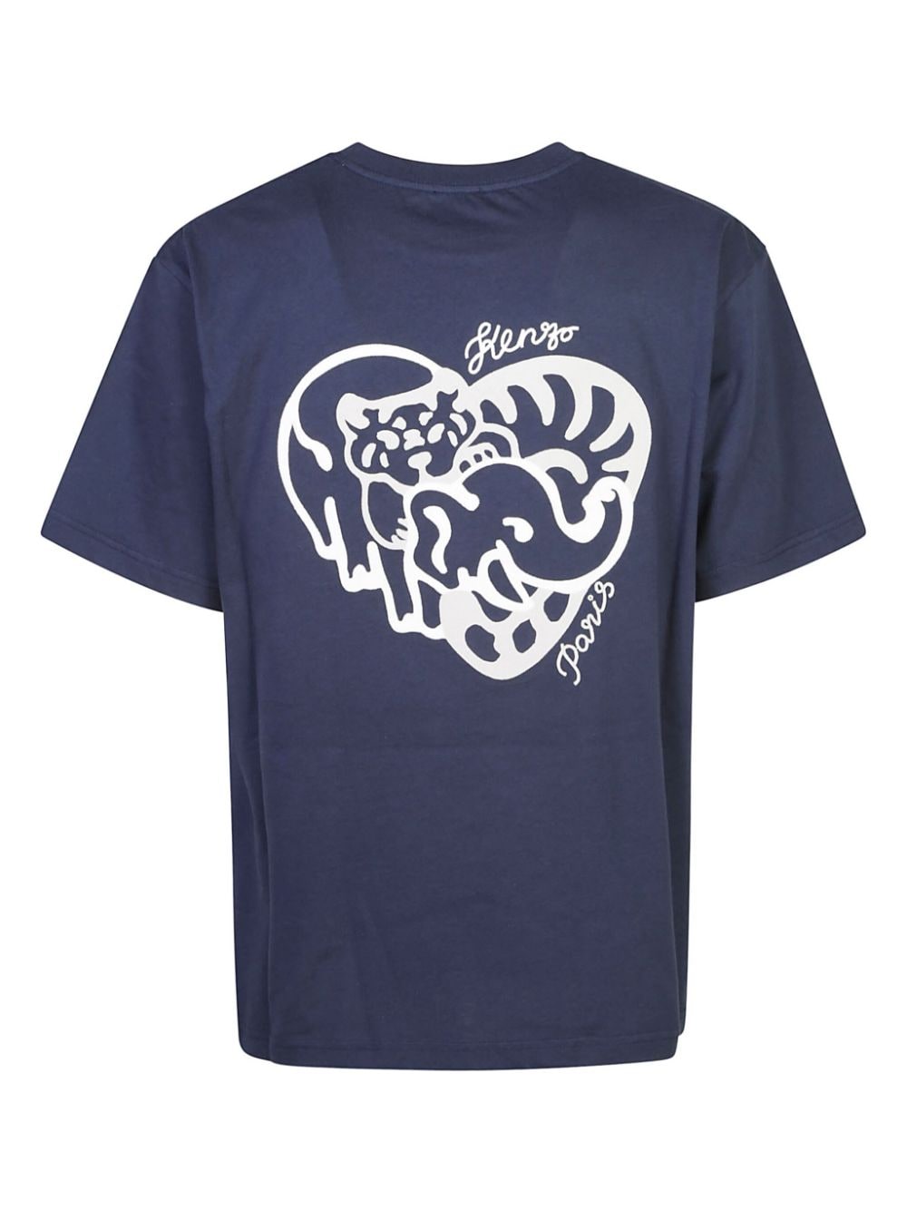 Kenzo KENZO Heart-embroidered T-shirt - Blauw