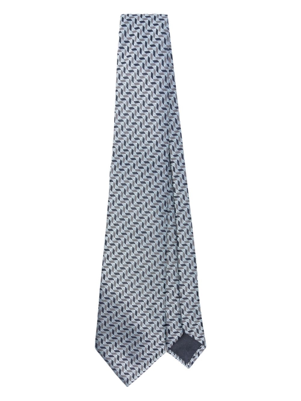 patterned-jacquard tie