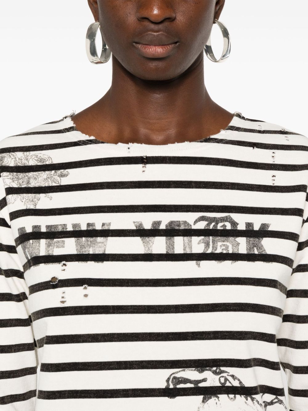 Shop R13 Breton T-shirt In Neutrals