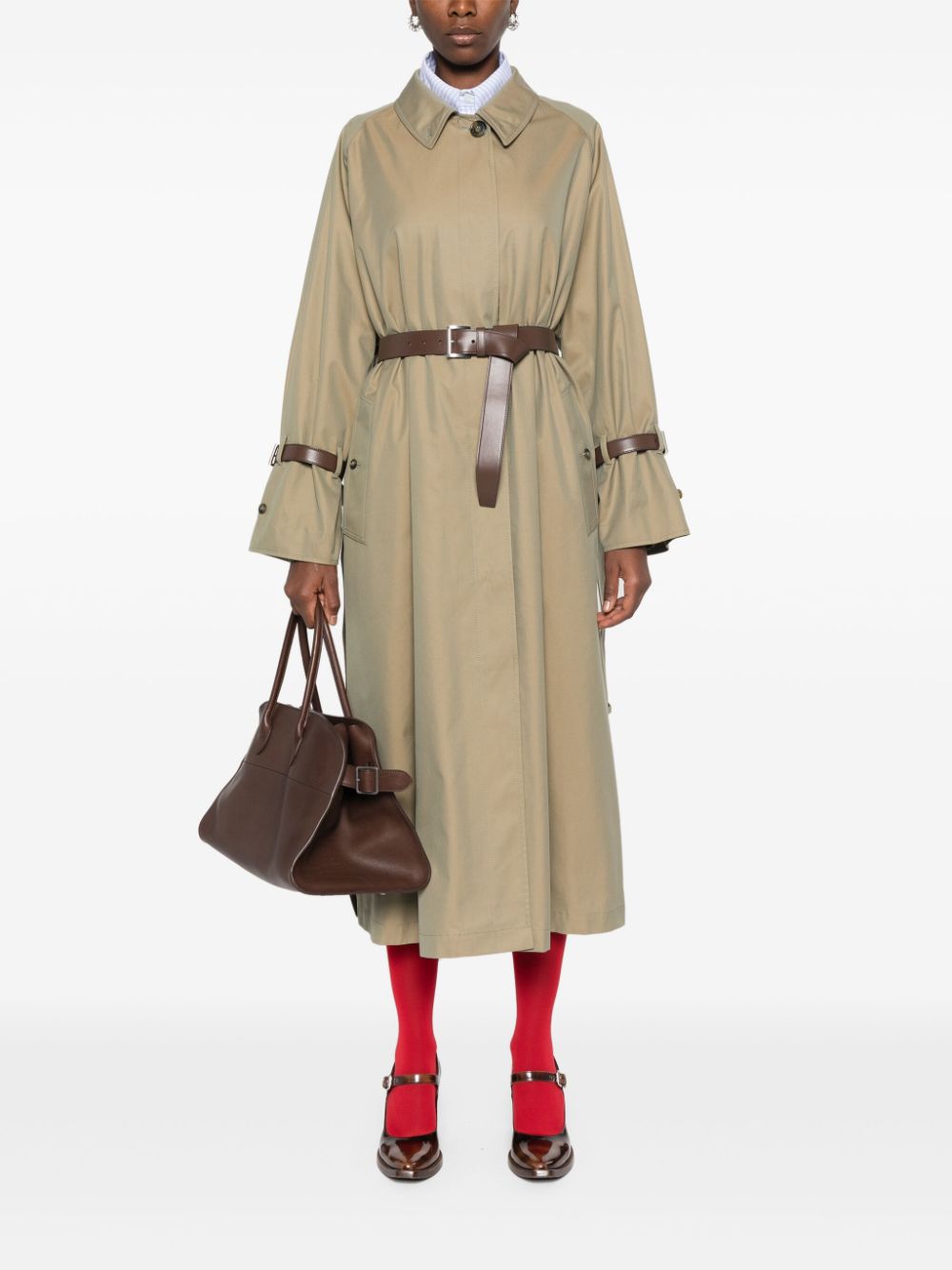 Prada Trenchcoat met ceintuur - Groen