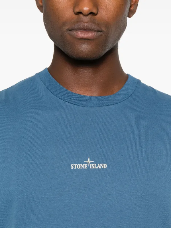 Stone Island ロゴ Tシャツ | ブルー | FARFETCH JP
