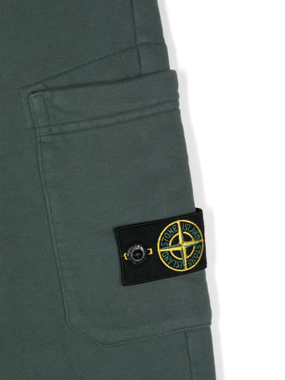 Stone Island Junior Trainingsbroek met Compass-logopatch Groen