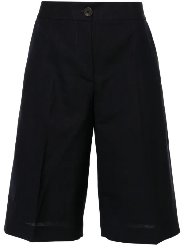 ショートパンツ STUDIO NICHOLSON Women Pants CABRASNW1495DARKEST Blue Studio Nicholson City ショートパンツ | ブルー | FARFETCH JP
