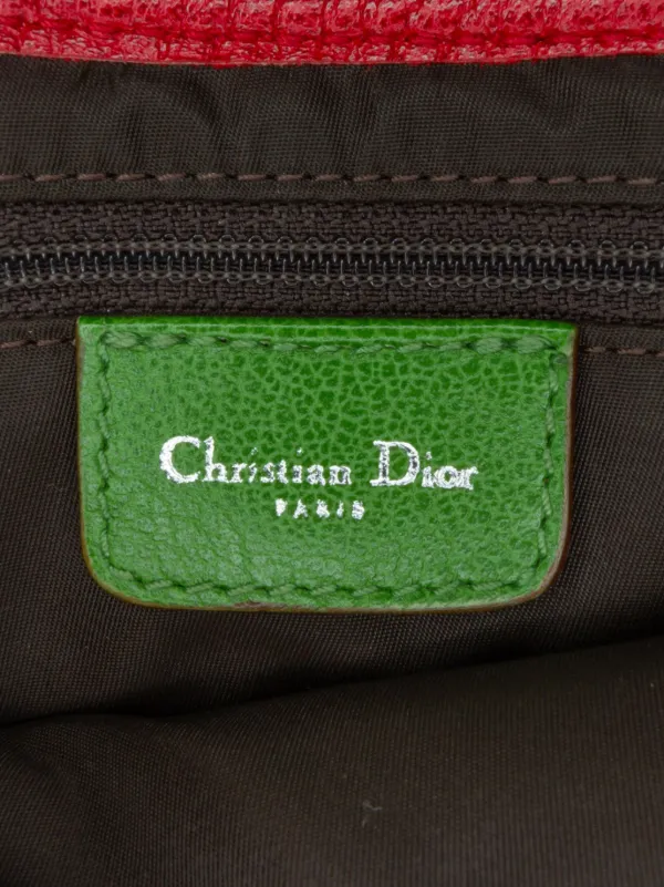 Christian Dior Pre-Owned 2004 Diorissimo Rasta Saddle Shoulder Bag