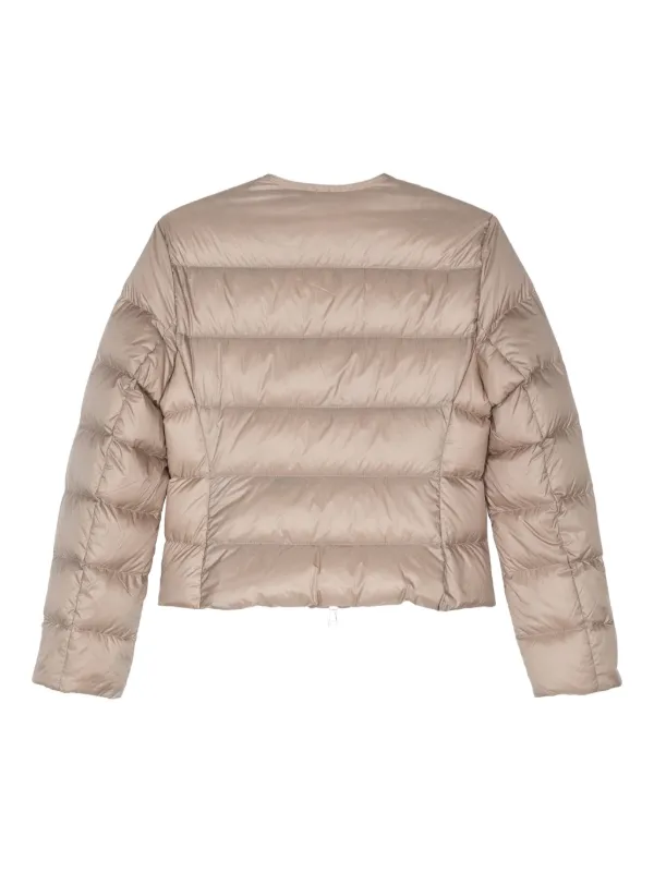 Moncler Laurine Quilted Puffer Jacket Neutrals FARFETCH