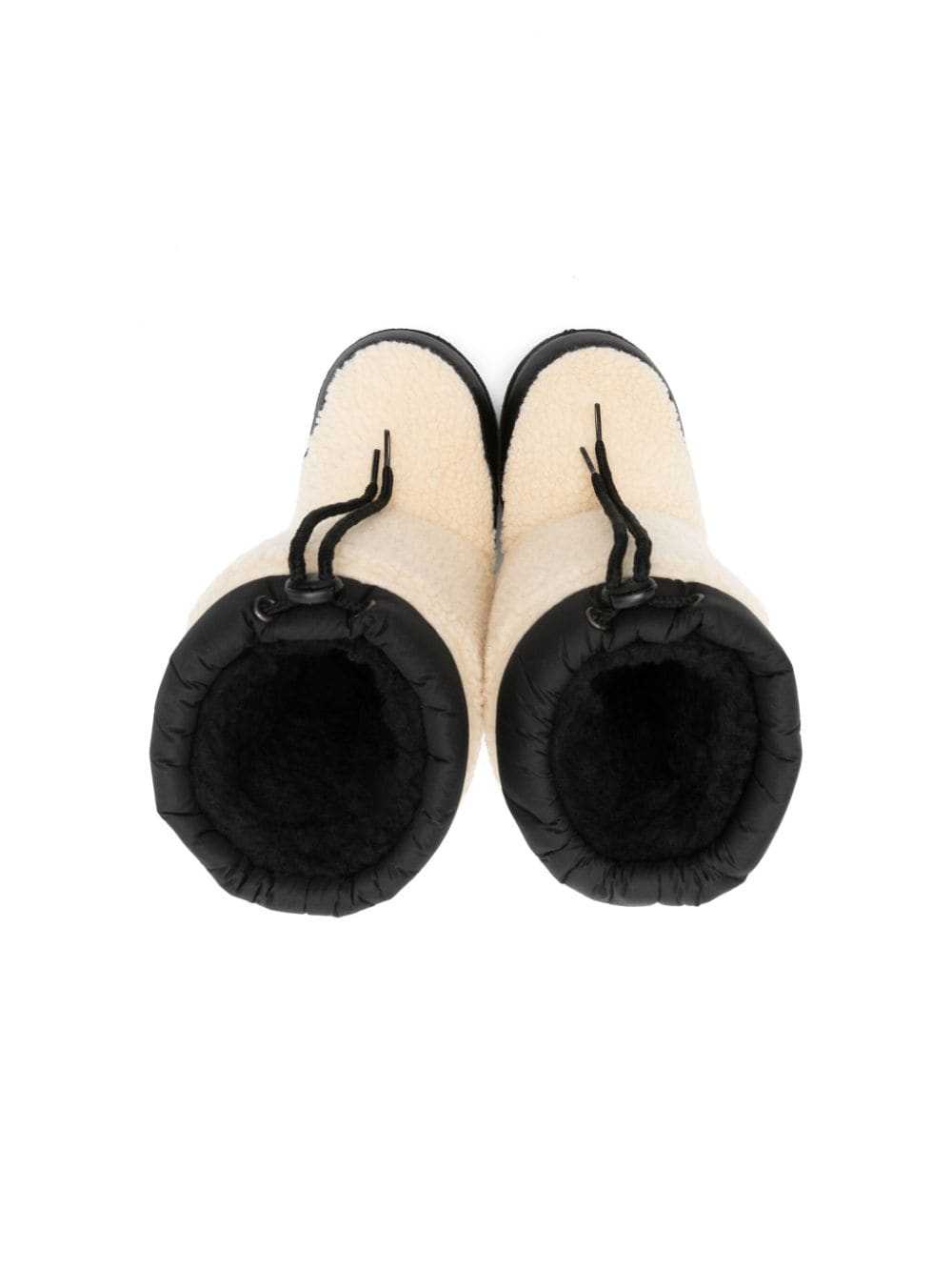 Shop Moschino Faux-shearling Snow Boots In Neutrals