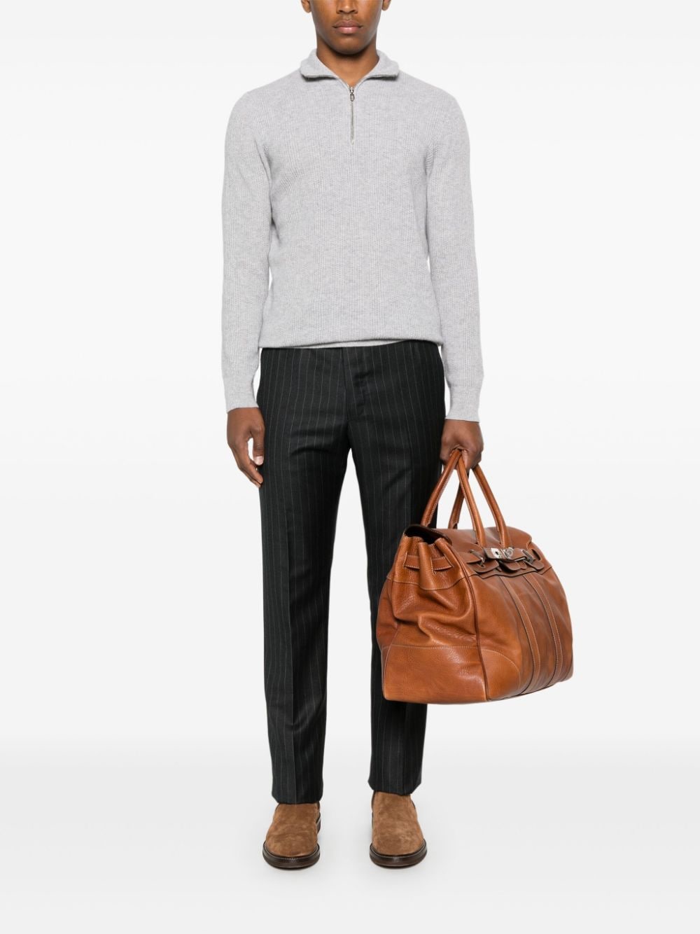 Shop Brunello Cucinelli Cashmere Sweater In Grey