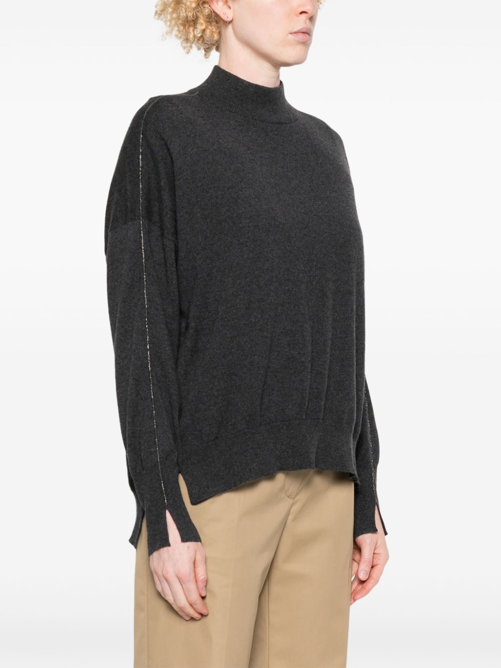 Get cheap Brunello Cucinelli Monili-detail sweater Women