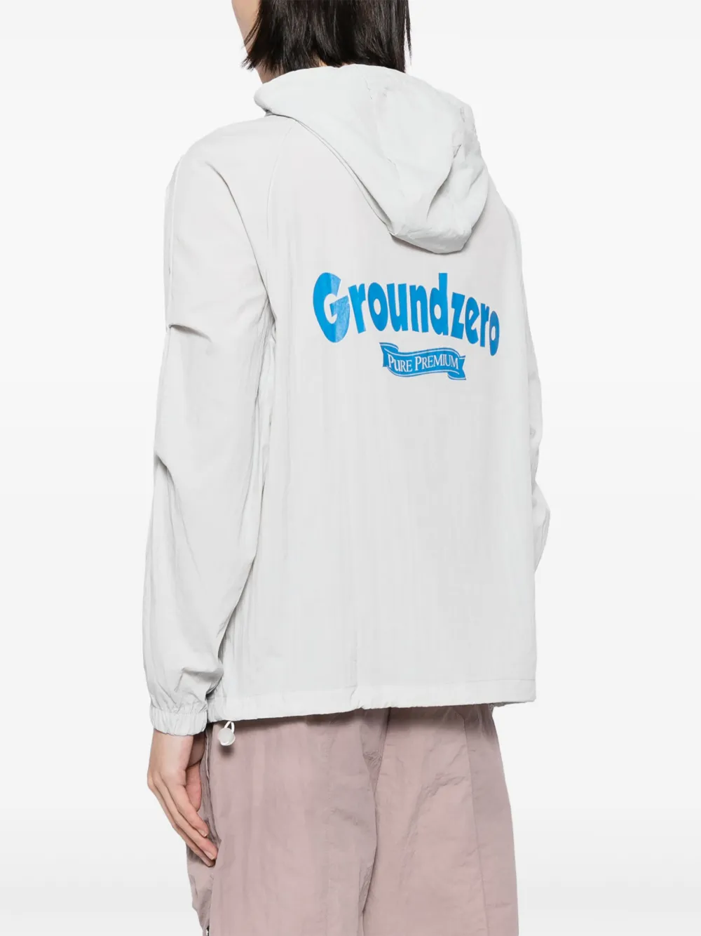 Ground Zero Logo-print Lightweight Jacket In Grey