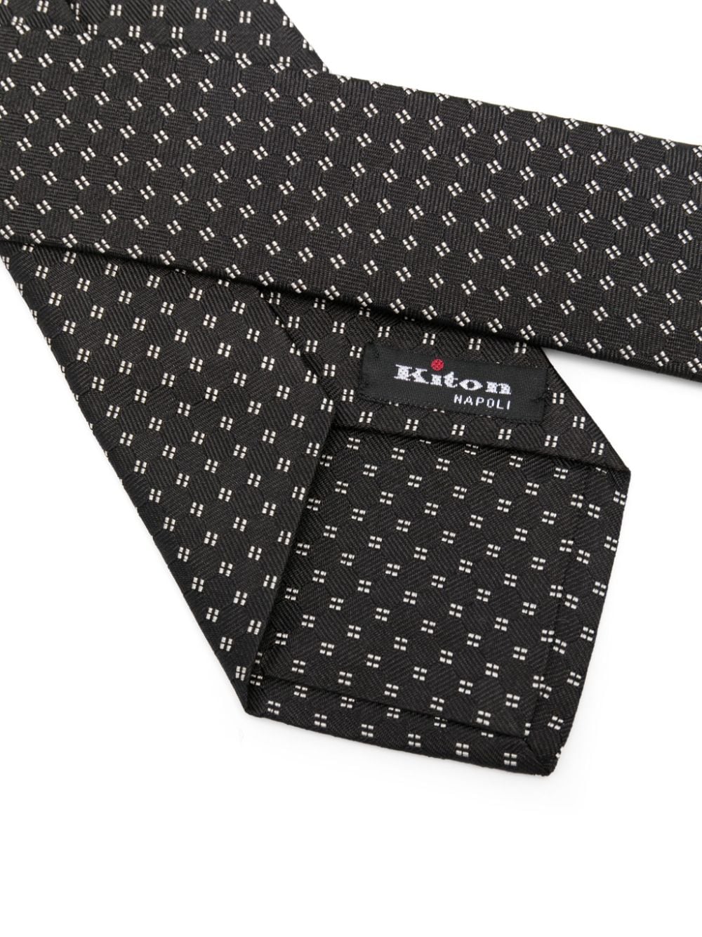 Shop Kiton Silk Tie In Black