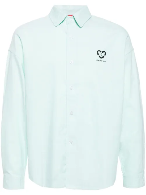 Chemise en coton à logo imprimé - Ground Zero - Modalova