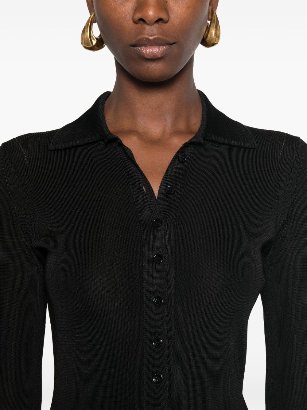 Shop Tom Ford Ribbed Mini Dress In Black