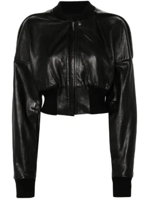 MM6 Maison Margiela レザージャケット | ブラック | FARFETCH JP