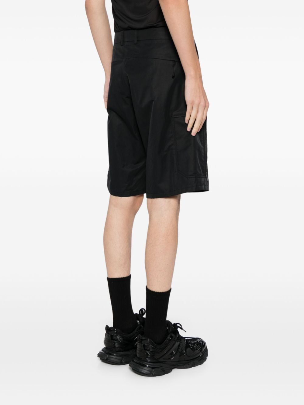 Shop Moncler Zip-fastening Pocket Bermuda Shorts In Black