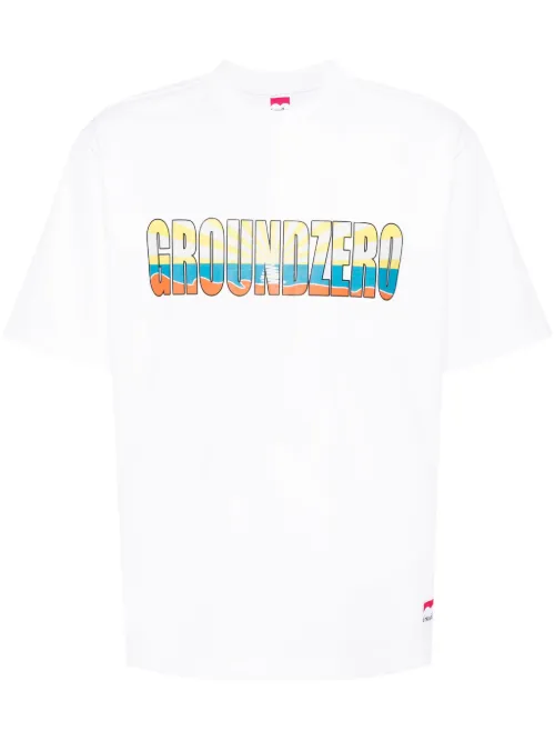 T-shirt en coton à logo imprimé - Ground Zero - Modalova