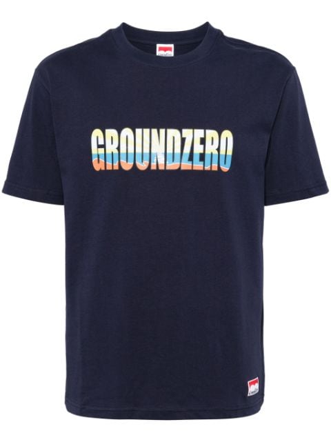 Ground Zero logo-print cotton T-shirt