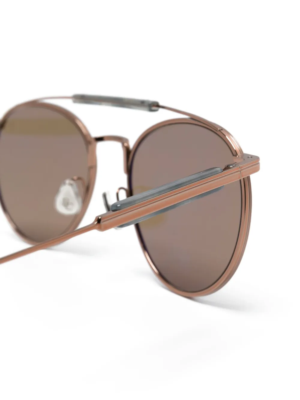 Brunello Cucinelli Sartorial Sunset zonnebril met piloten montuur Goud