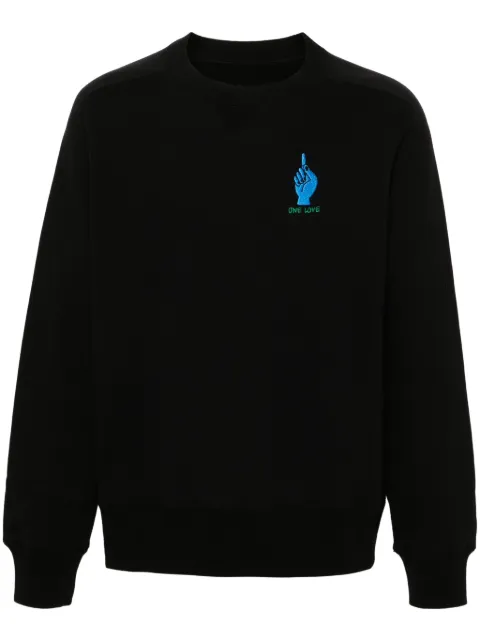 sacai x Gonz text-print sweater