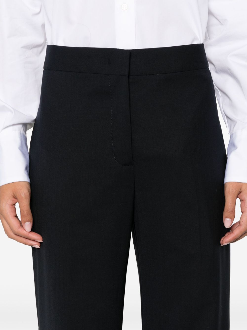 Shop Fabiana Filippi Deruta Trousers In Blue